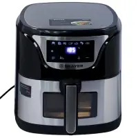 Аэрогриль BRAYER 2037BR,1500Вт,5л,7 программ,200&deg;С, LCD-дисплей таймер,решетка,черно-серый