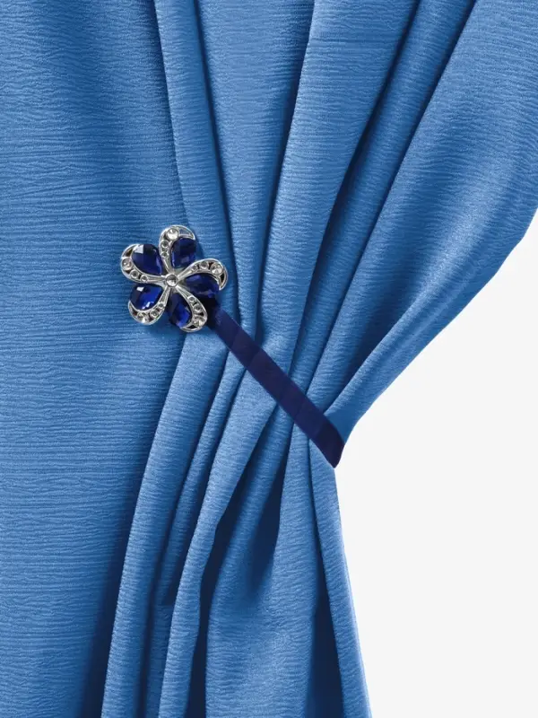 Подхват для штор &laquo;Цветок ромашка&raquo;, d=5.5 см, синий