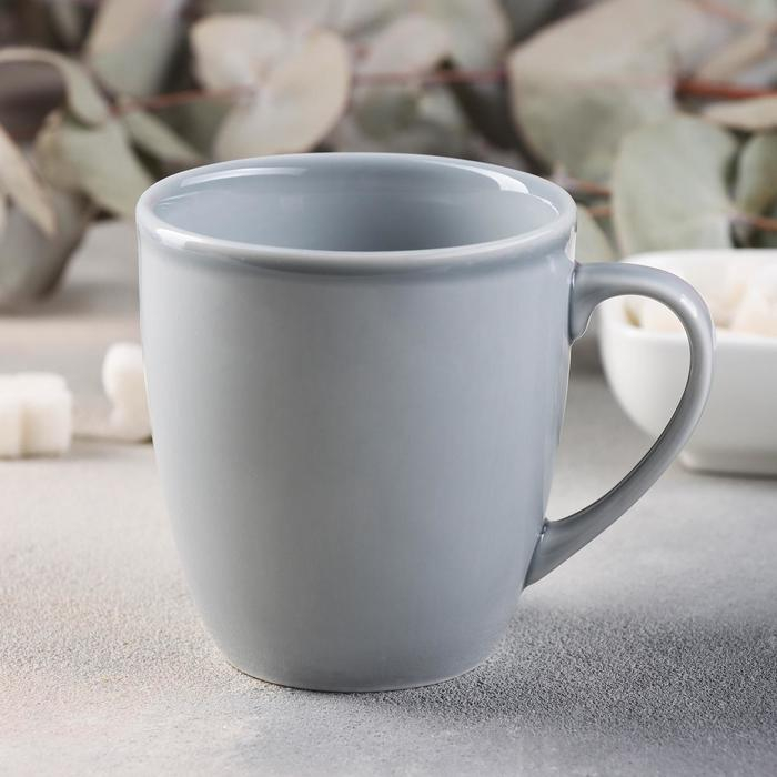 Кружка «Акварель», 270 мл, фарфор, цвет светло-серый Кружка «Акварель», 270 мл, фарфор, цвет светло-серый