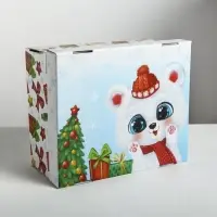 Коробка подарочная новогодняя складная &laquo;Радости и веселья&raquo;, 31&times;25.5&times;16 см, Новый год
