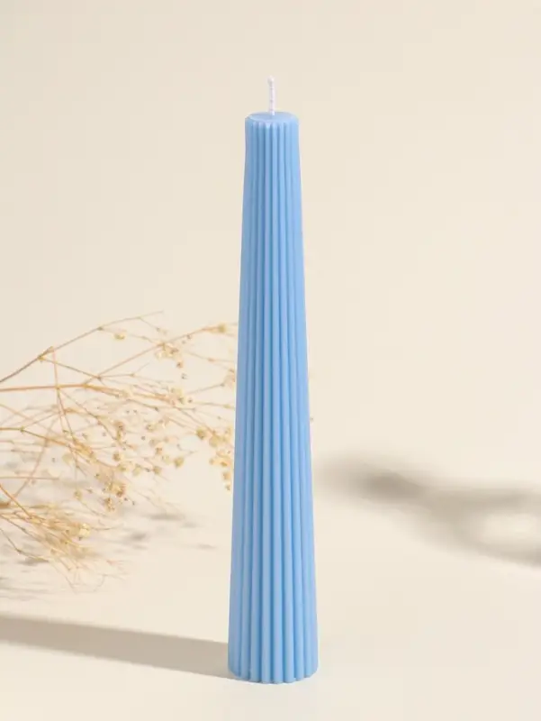 Набор свечей, 3.5х23 см, 2 шт "Башня" тёмно-синий 4х9,5х25 см