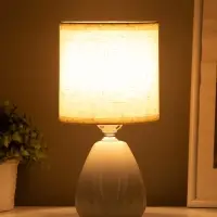 Лампа настольная E27 40Вт "Бутон" матовый белый 12,5х12,5х26,5 см