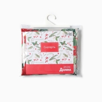 Скатерть Доляна "Сhristmas flowers" 145х110 см, 100% п/э