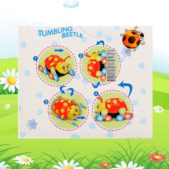 Машина-перевертыш «Божья коровка», работает от батареек, цвета МИКС Машина-перевертыш «Божья коровка», работает от батареек, цвета МИКС