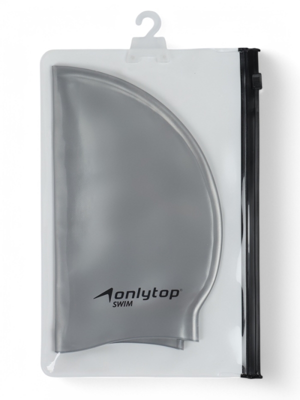 Шапочка для плавания силиконовая 49 гр, цвет серый Шапочка для плавания силиконовая 49 гр, цвет серый