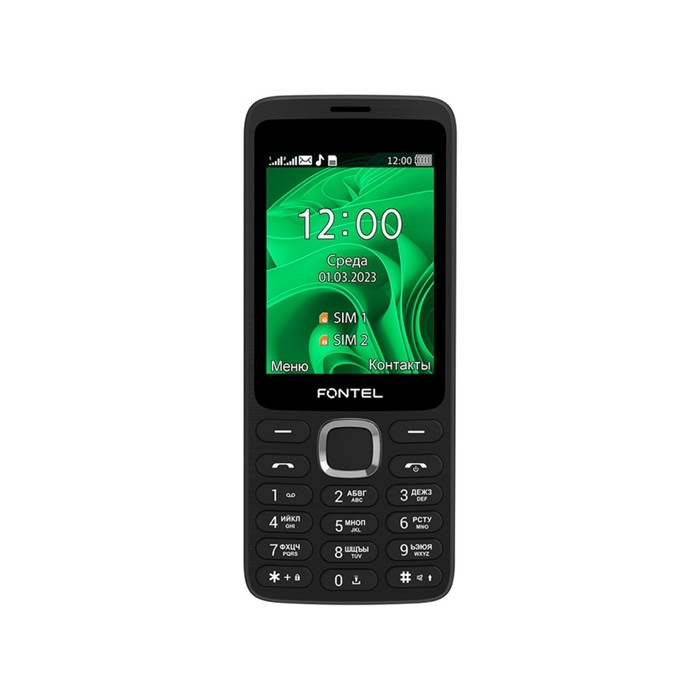 Сотовый телефон Fontel FP280, 2.8 Сотовый телефон Fontel FP280, 2.8", 2 sim, microSD, 1450 мАч, чёрный