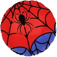 Воздушный шар фольгированный 18" круг "Героическая тема, красный/синий" в инд.уп.