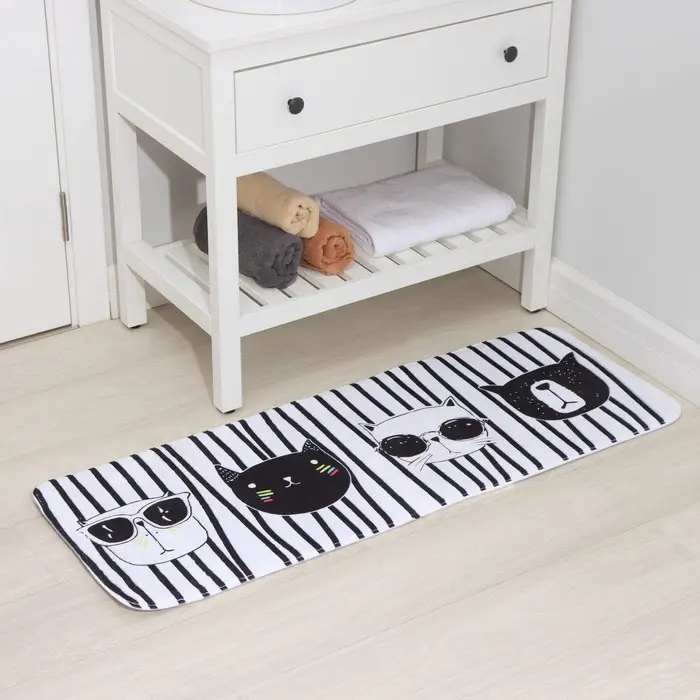 Коврик для ванной и туалета Доляна &laquo;Коты&raquo;, 45&times;120 см