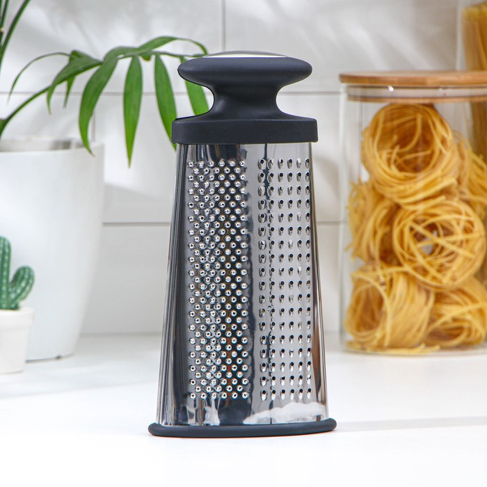 Тёрка овальная Доляна «Профи», 24×12×6 см, прорезиненная, цвет ручки чёрный Тёрка овальная Доляна «Профи», 24×12×6 см, прорезиненная, цвет ручки чёрный