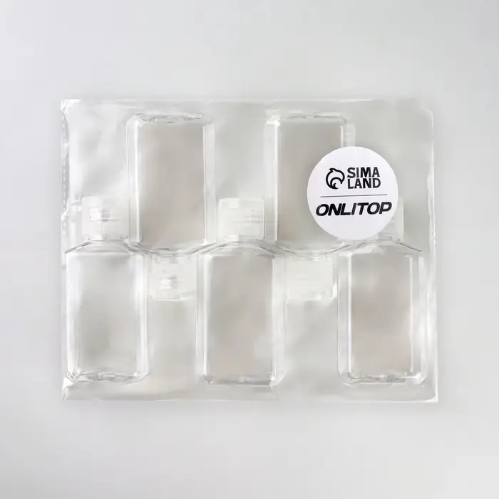 Бутылочка для хранения, 65 мл, фасовка 5 шт., прозрачная Бутылочка для хранения, 65 мл, фасовка 5 шт., прозрачная