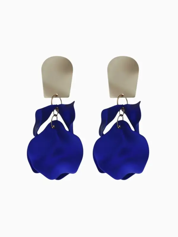 Серьги ассорти &laquo;Ветер&raquo;, неровность, цвет сине-золотой