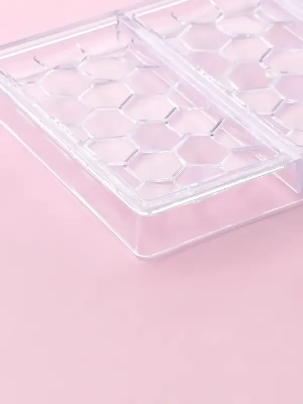 Форма для шоколада KONFINETTA &laquo;Соты&raquo;, пластик, 27.5&times;17.5&times;2.5 см, 3 ячейки 15.3&times;7.5&times;0.8 см, прозрачная