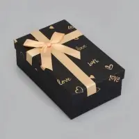 Набор подарочных коробок 3 в 1, с бантом, 23&times;16&times;9.5 см, 21&times;14&times;8 см, 19&times;12&times;6.5 см