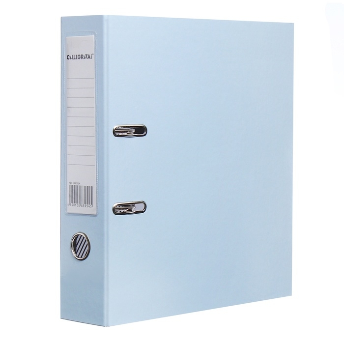 Папка-регистратор, Calligrata, А4, 75мм, ламинированная, светло-васильковый Папка-регистратор, Calligrata, А4, 75мм, ламинированная, светло-васильковый
