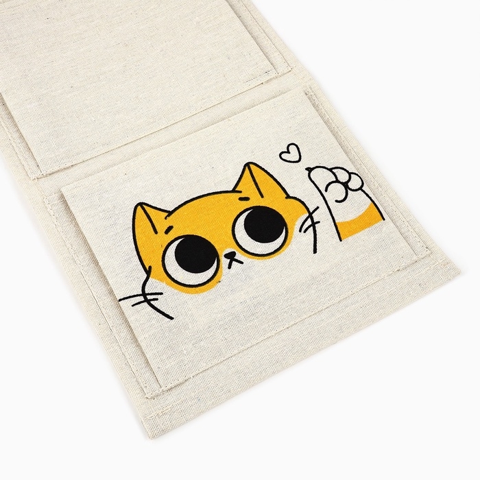 Органайзер для хранения подвесной Органайзер для хранения подвесной "Кот", 20 х 53 см