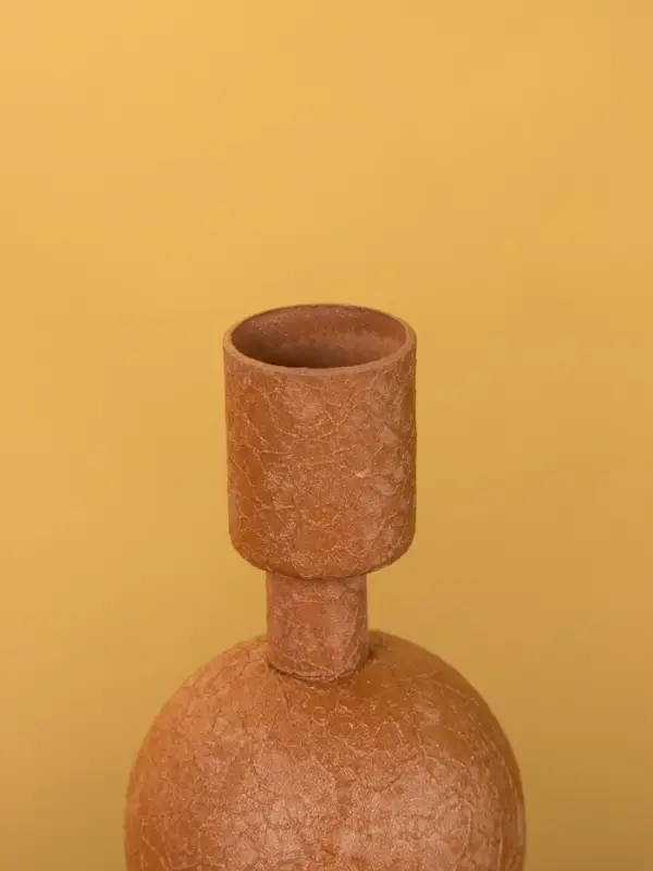 Подсвечник на 1 свечу «Бисквит», с 2 сферами, 8.5×8.5×18 +/- 1 см