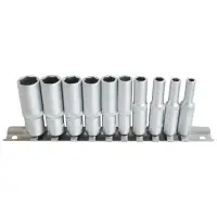 Набор головок торцевых 1/4"DR (4-13 мм) (10 предметов) глубокие на держателе AVS NG14-10MD