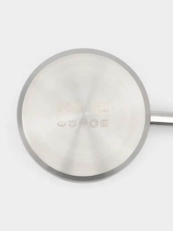 Ковш Hanna Kn&ouml;vell, 2.8 л, d=18, h=11 см, с крышкой, толщина стенки 0.8 мм, индукция, нержавеющая сталь