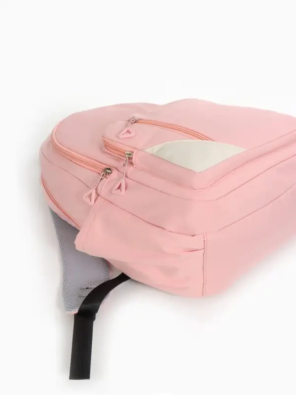 Рюкзак школьный на молнии, с отделами, карманами, размер 31&times;18&times;44 см, розовый