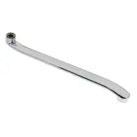 Излив для смесителя ZEIN, 3/4", изогнутый, нерж. сталь, 40 см, аэратор пластик