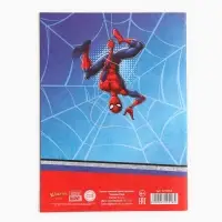 Цветная бумага, А4, 16 листов, 16 цветов, немелованная, односторонняя, на скрепке, 48 г/м&sup2;, &laquo;Человек-паук&raquo;