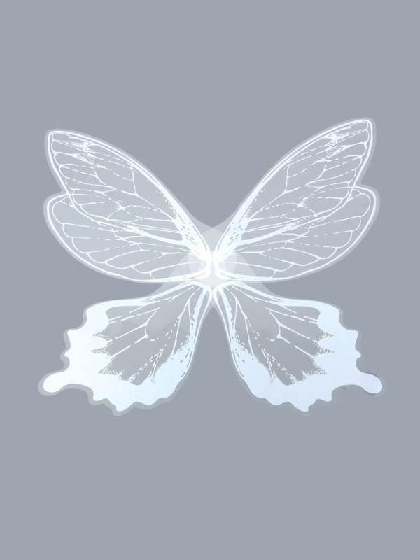 Декор флористический для букетов,  Декор флористический для букетов, "Крылья бабочки", белая, 50х56 см