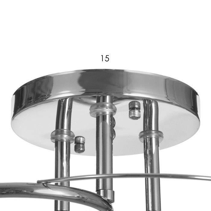 Люстра Люстра "Поли" 3х60Вт Е27 Хром 56х56х24см