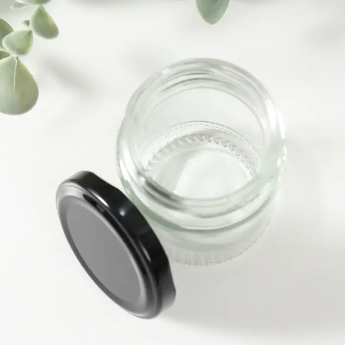 Банка для свечей стекло с крышкой Банка для свечей стекло с крышкой "Прозрачность" 150 мл 6х6х8 см