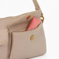 Сумка женская багет TEXTURA на молнии, 27&times;8&times;13 см, бежевая