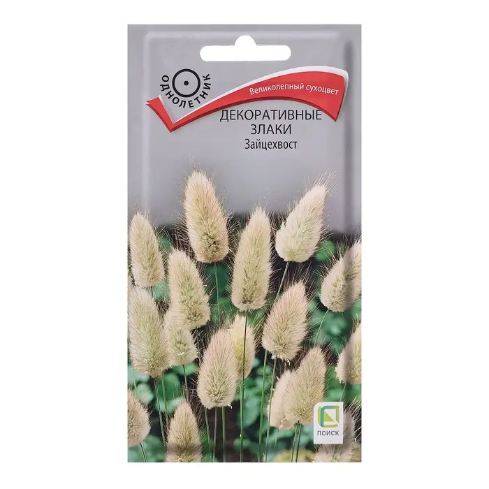 Семена цветов Декоративные злаки «Зайцехвост», 0.1 г Семена цветов Декоративные злаки «Зайцехвост», 0.1 г