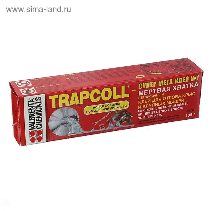 Клей от грызунов "TRAPCOLL",  туба, 135 г