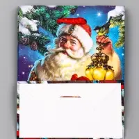 Пакет подарочный новогодний ламинированный, &laquo;Синички&raquo; , 11.5&times;6.5&times;14.5 см