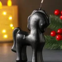 Свеча Символ Года " Лошадка средняя", 10*2,5*9, черная Свеча Символ Года " Лошадка средняя", 10*2,5*9, черная