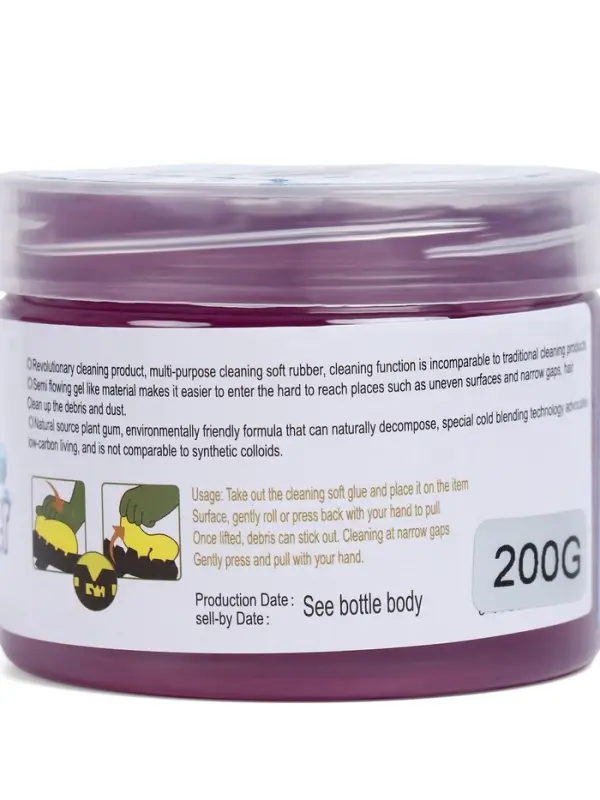 Лизун-очиститель салона автомобиля, 200 г, пластиковый туб, микс