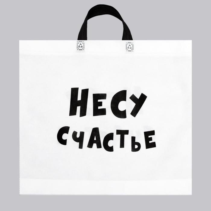 Пакет с петлевой ручкой Пакет с петлевой ручкой "Несу счастье", 43 х 52 см