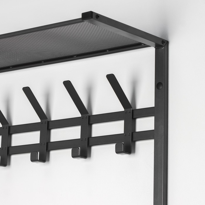 Вешалка с полкой 2-х ярусная «Торонто 22», 67×27×58,5 см, цвет графит Вешалка с полкой 2-х ярусная «Торонто 22», 67×27×58,5 см, цвет графит