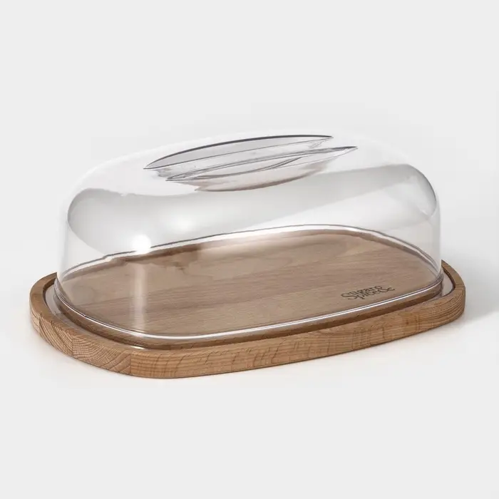 Хлебница Rosemary, 27&times;18.5&times;10 см, пластик, деревянное дно