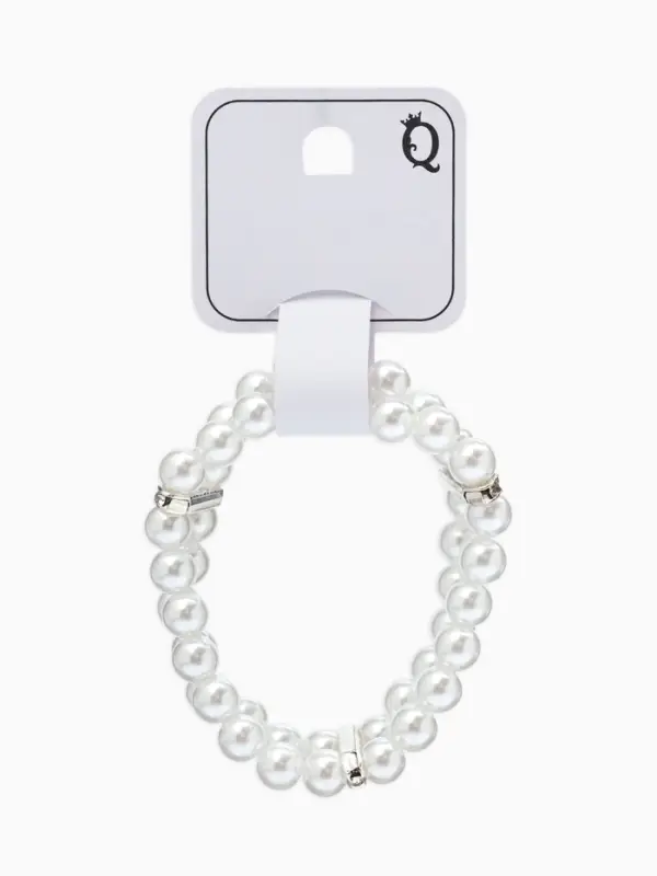 Браслет из бусин &laquo;Жемчуг. Невеста&raquo;, d=5.5 см, стразы, шар №8, белый