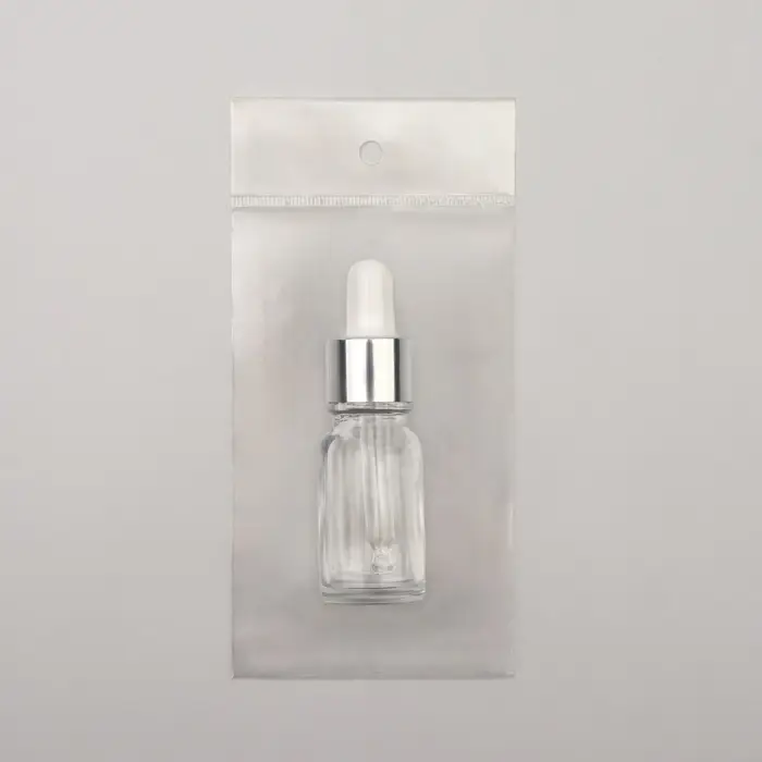 Бутылочка для хранения, с пипеткой, 10 мл, цвет серебристый/белый Бутылочка для хранения, с пипеткой, 10 мл, цвет серебристый/белый