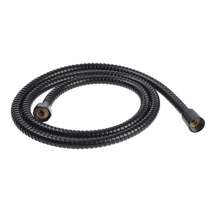 Душевой шланг ZEIN Z30PB, 150 см, гайки металл, латунная втулка, нержавеющая сталь, черный Душевой шланг ZEIN Z30PB, 150 см, гайки металл, латунная втулка, нержавеющая сталь, черный