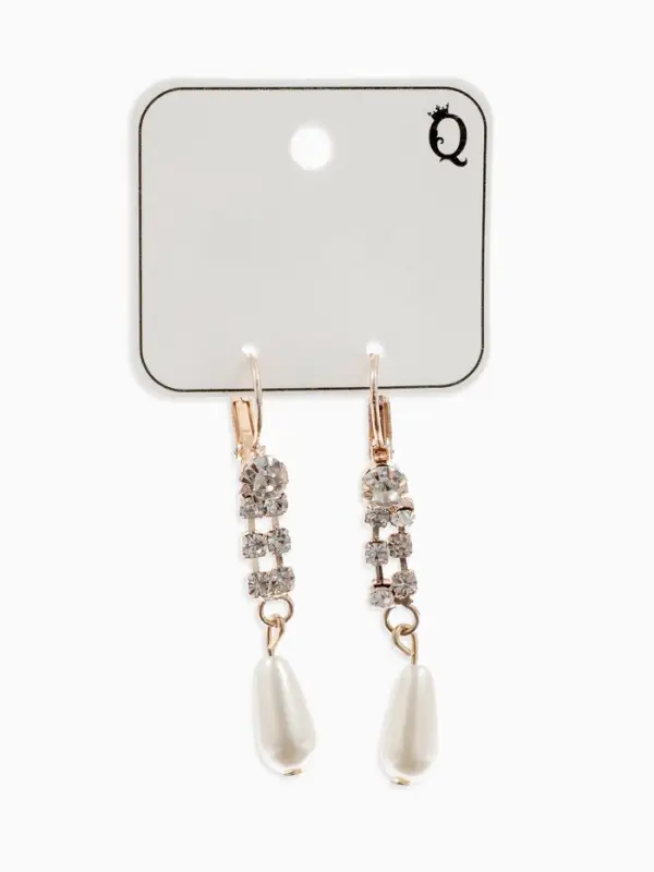 Серьги с жемчугом &laquo;Колосок&raquo;, капля, цвет МИКС