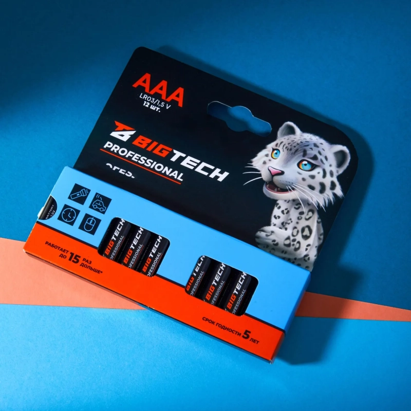 Батарейка BigTech Professional ААA/LR03 уп/12шт
