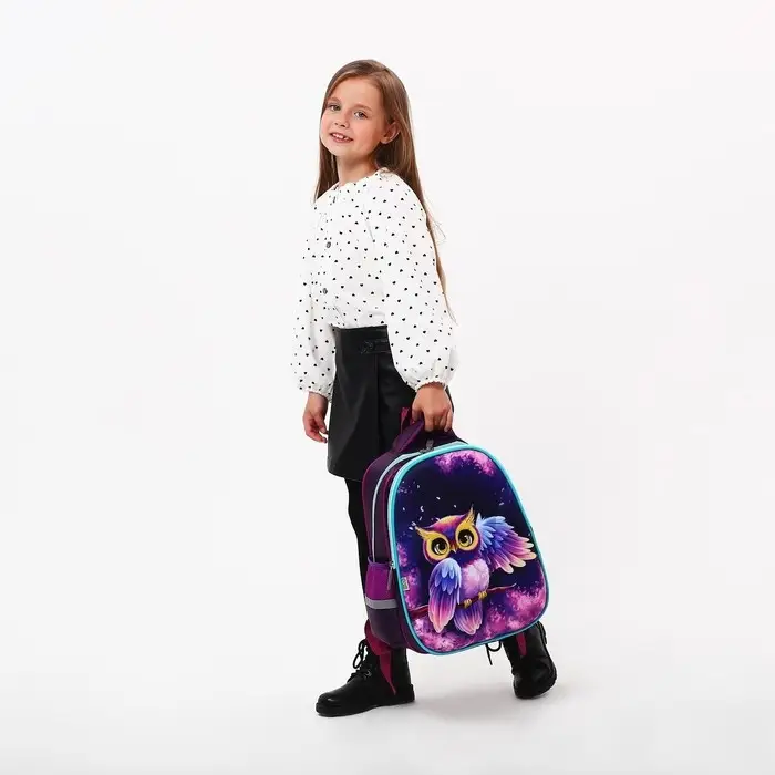 Рюкзак каркасный школьный, 39 х 30 х 14 см, Calligrata Рюкзак каркасный школьный, 39 х 30 х 14 см, Calligrata "Сова"