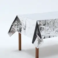 Скатерть "Серебро"фольга 137х183 см