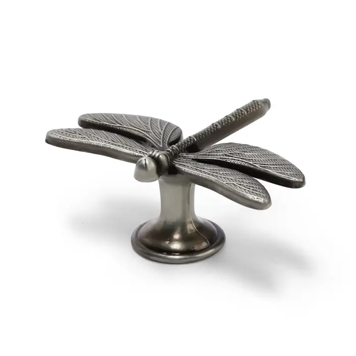 Ручка-кнопка CAPPIO PRO &laquo;Стрекоза&raquo; 47&times;60 мм, цвет старинное серебро