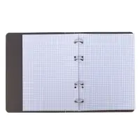 Тетрадь на кольцах Calligrata A5, 80 листов, в клетку, пластиковая обложка, блок офсет, серая