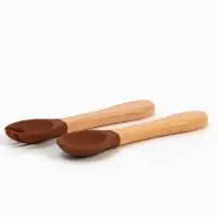 Тарелка детская секционная с ложкой и вилкой, 3 секции, молочный, Mum&Baby