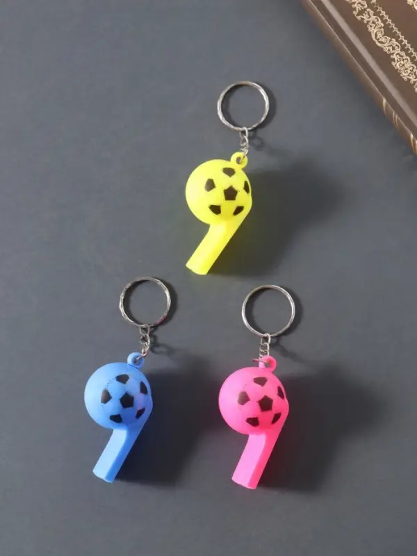 Свисток пластик на кольце Свисток пластик на кольце "Мяч", МИКС