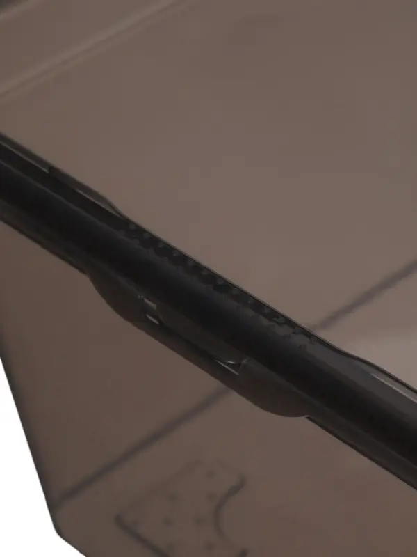 Ящик пластиковый для хранения, с крышкой, объём &mdash; 16 л, прозрачно-чёрный