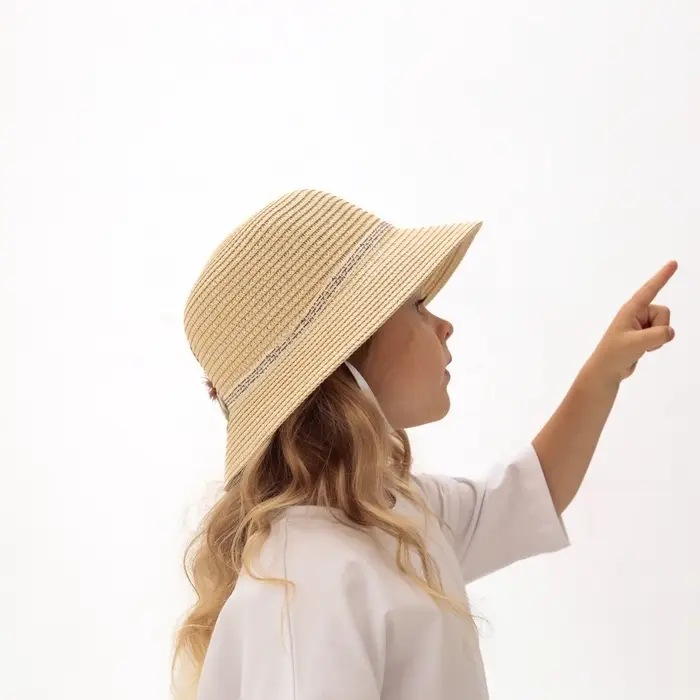 Шляпа для девочки MINAKU «Зайка», цвет молочный, размер 52